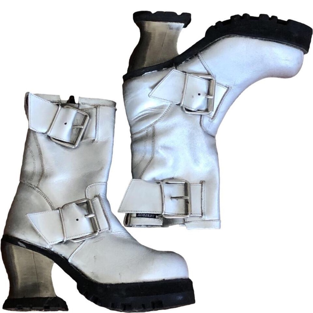 Destroy Brand Vintage Chrome Rave Boots